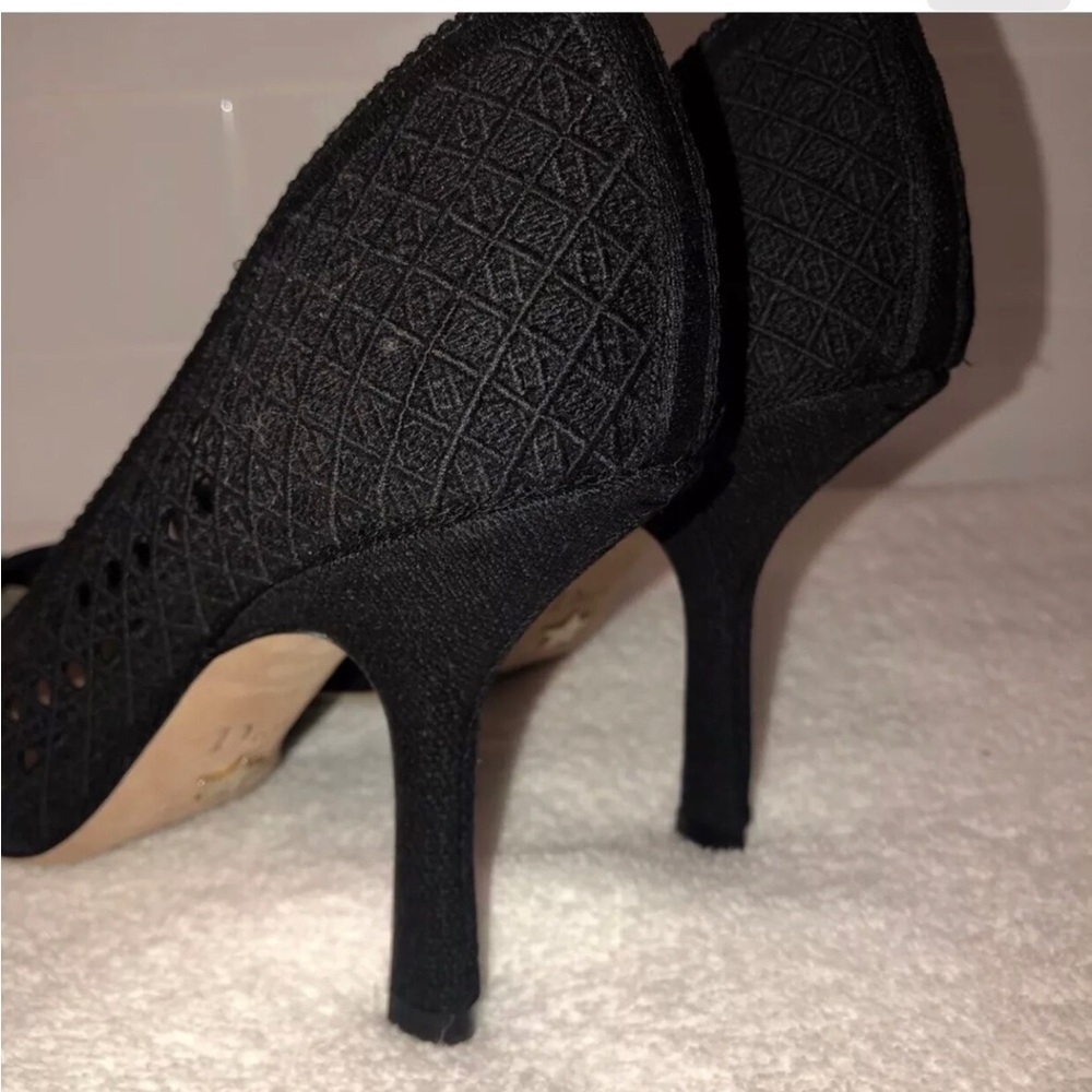 Christian Dior Capture black crochet mesh pumps 37.5=7.5 - Picture 7 of 7